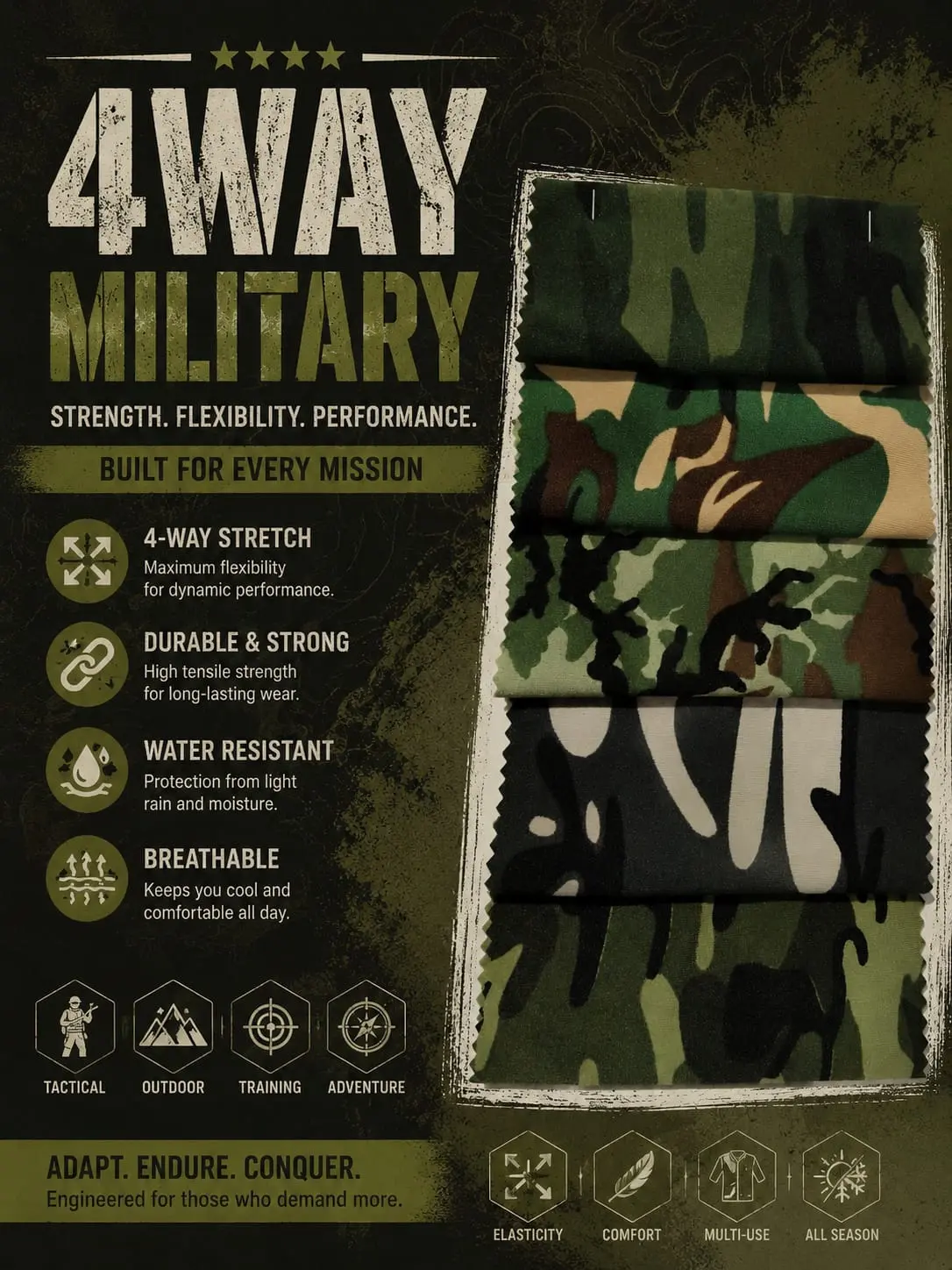 Military outdoor fabric